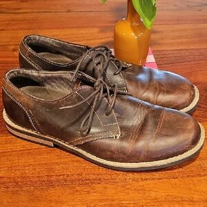 Original Penguin Dark Brown Leather Oxfords